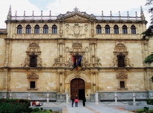 The façade of the University of Alcalá—on Franco’s suggestion, the three proposed Spanish hostels at Belfield would replicate this Spanish baroque style